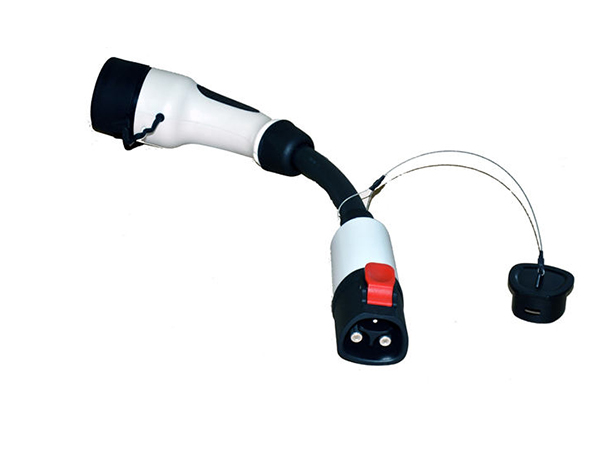 NACS to Type 2 adapter with extended line 